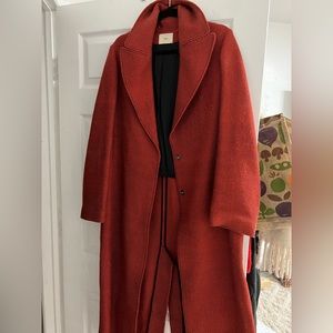 Red oversize coat